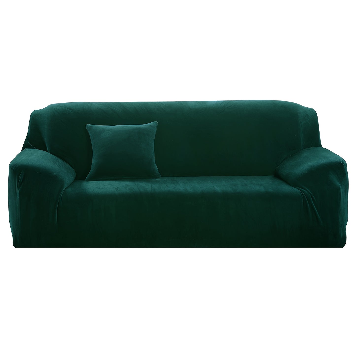 Sofa Cover Velvet Plush Thick High Stretch Elastic Fabric L Shape Sofa Slipcover Couch Cover 1 2 3 4 Seater Polyester Spandex Furniture Protector Cover Include Pillowcase for Living Room