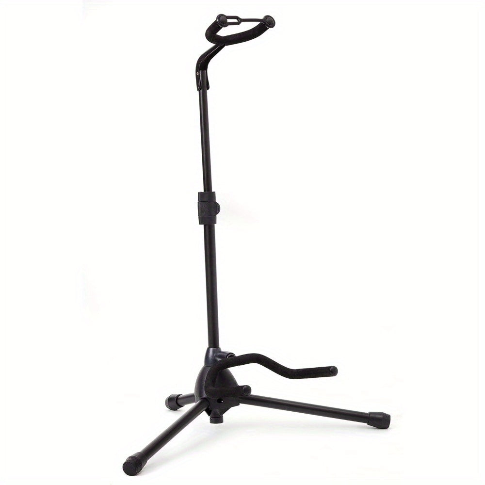 Tripod Guitar Stand Height Adjustable & Collapsible – Universal Floor Stand with Padded Neck Yoke for Acoustic, Electric & Bass Guitars – Lightweight & Portable | ShopVora UK