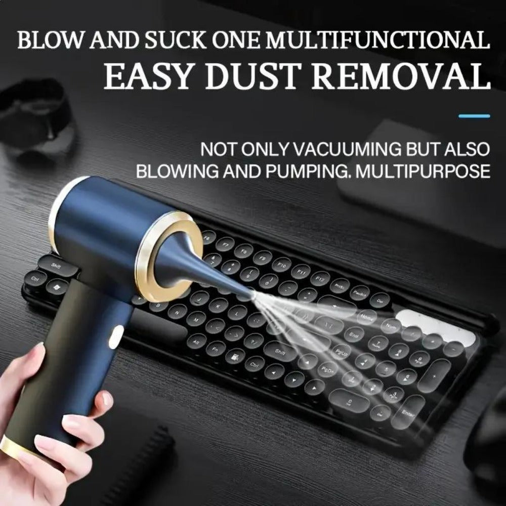 Cordless Handheld Vacuum Cleaner Portable Mini Wireless Wet & Dry with Air Blower – Low Noise Lightweight Hoover for Car, Home, Kitchen & Pet Hair Cleaning