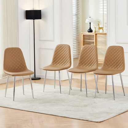 Velvet Dining Chairs Set of 2 or 4 – Upholstered Fabric Seat with Metal Legs, 40x44.5x84cm, 120kg Capacity, Modern Dining Room & Living Room Side Chairs, 16 Colours