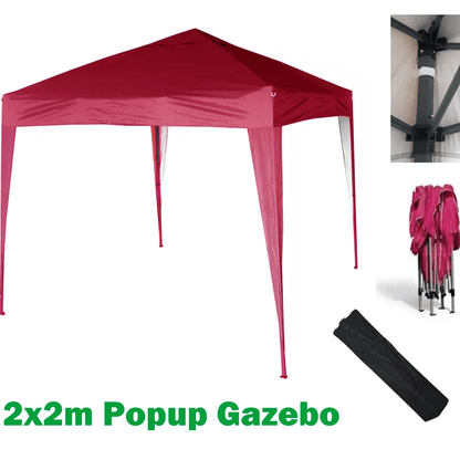 2x2m Pop-up Gazebo Waterproof Outdoor Garden Marquee Canopy No Sides