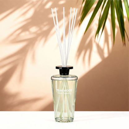 REEF 1000ml Reed Oil Diffuser Set, Sandalwood, Teak Wood, Tobacco & Oud, Luxury Beautiful Home Fragrance for Bedroom Living Room Home Decor Office Essential Oil Reed Diffuser for Stress Relief