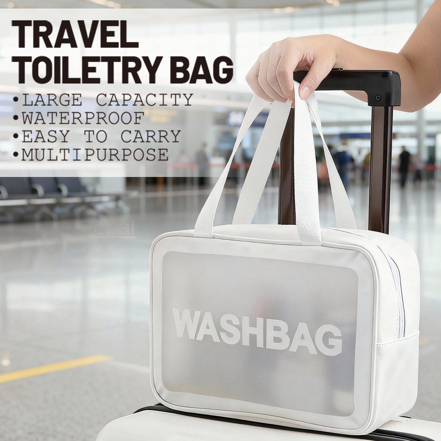4pcs Clear Travel Toiletries Bag for Women, Travel Toiletry Bags Clear Wash Bag for Toiletries, PVC Waterproof Makeup Bag for Women and Girls