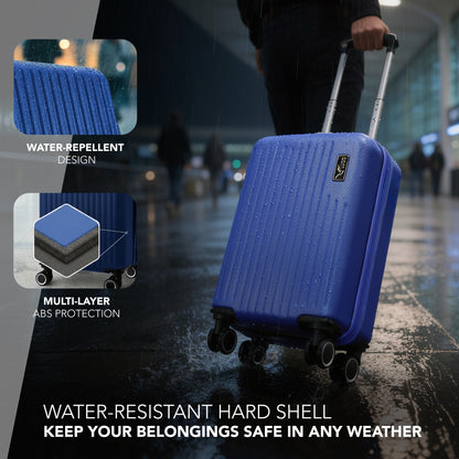 LUGG - Vacay 40cm Suitcase - 40x30x20cm without wheels - Ryanair Compatible - Underseat Size - Hard Shell ABS with Smooth 360° Wheels & Removable Wheels