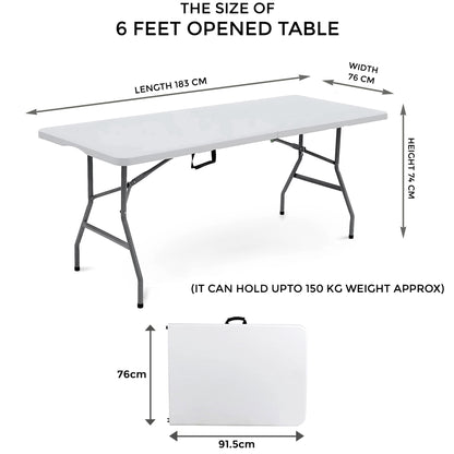 6ft Folding Table Trestle Camping Party Picnic BBQ Stall Garden Indoor Outdoor