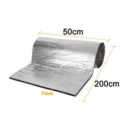 Car Sound Deadening Mat 7mm 2mx0.5m Roll Foam Self-Adhesive Car Noise Control Acoustic Dampening Mat