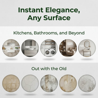 Luxury Marble Pattern Peel and Stick Wall Tiles, Self-Adhesive Backsplash Tiles for Kitchen & Living Room, Waterproof Oil-proof Wall Stickers, Easy to Install Wall Decor, 10/20/30/40pcs
