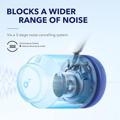 soundcore by Anker Space Q45 Adaptive Noise Cancelling Headphones, Reduce Noise By Up to 98%, Ultra Long 50H Playtime, App Control, Hi-Res Sound with Details, Bluetooth 5.3, Ideal for Traveling
