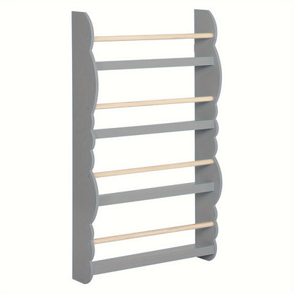1pc Bookshelf Ledge | Book Organizer with Bookshelves, Pine E1 MDF, Green, Cubby Shelf, Freestanding, Suitable for Various Room Types
