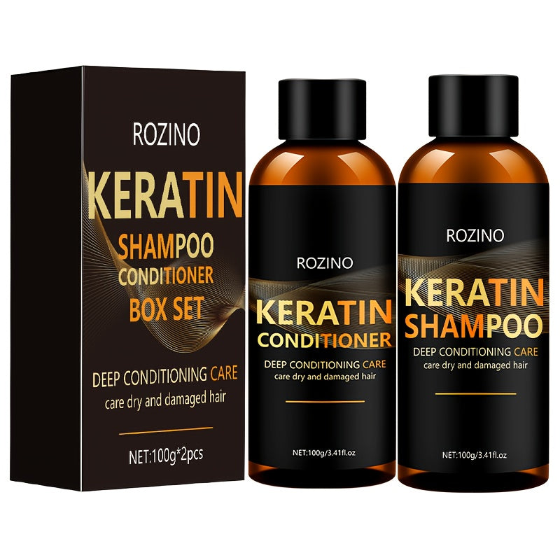 Keratin Hair Cleansing & Conditioning Set – Two Pieces