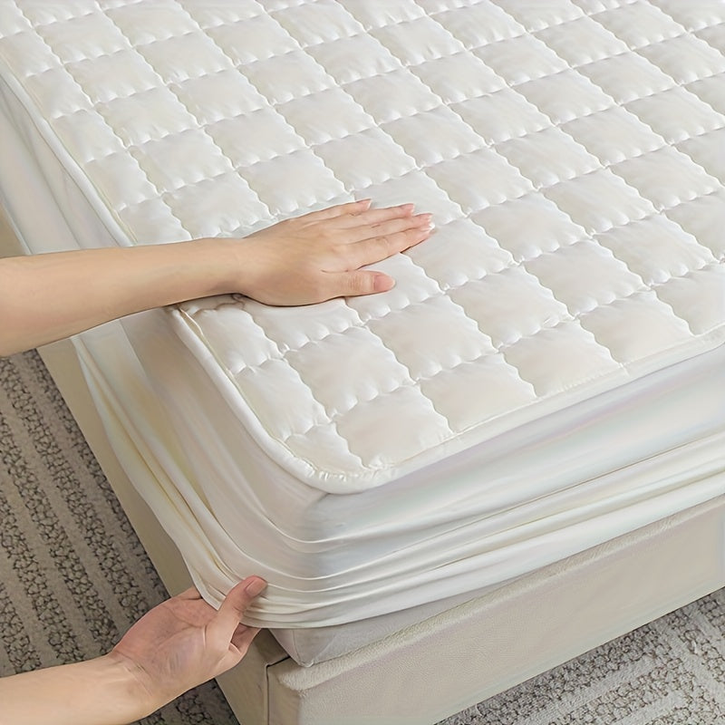 1pc Waterproof Mattress Protector Fitted Sheet, Made from High-Quality Materials, Soft, Breathable, And Comfortable. Ideal for RV Additions And Bedding, Suitable for Bedrooms, Guest Rooms, Or Rvs. Usable in All Seasons