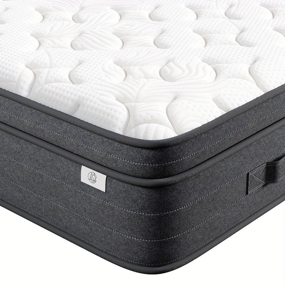 Hybrid Pocket Spring Memory Foam Mattress 25cm 7 Zone Support Orthopaedic Euro Top Hypoallergenic CertiPUR-US Foam Rolled Mattress in a Box All UK Sizes