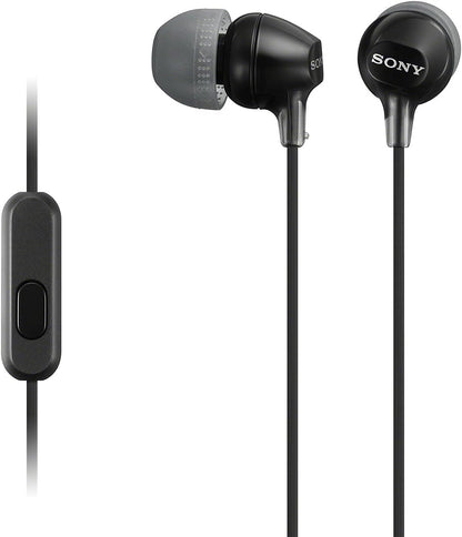 Sony MDR-EX15AP Earphones With Smartphone Mic And Control - Available in Black / White / Blue