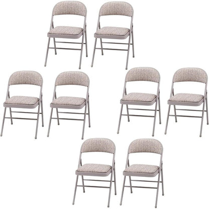 Crystals Deluxe Fabric Padded with Heavy Duty Steel Metal Frame Folding Back Rest Chair for Home Garden Office Computer Desk (1)