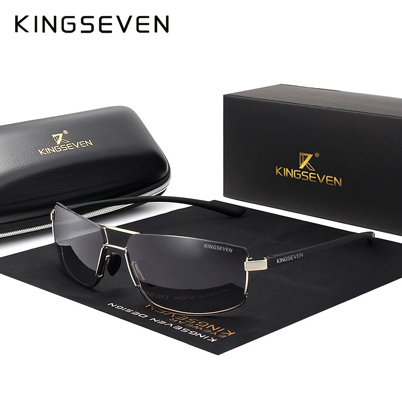 KINGSEVEN Brand Design Classic Square Frame Polarized Glasses for Men Women Driving Eyewear