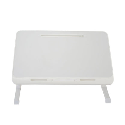 Foldable Laptop Desk with Hidden Storage & Non-Slip Tray – Dual-Angle Adjustable Height 29–42cm, Extra-Wide 60×40cm MDF Bed Desk for Study Home Office, Light Grey