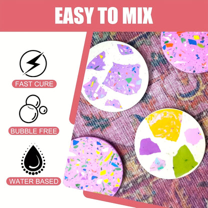 Eco Resin Casting Powder - 3000g Ceramic Resin Powders Kit, Fast Curing, Easy to Demold, Water Mixed Activated - Toxic-Free, Odorless - Plaster Casting Kit for DIY Home Art Crafts