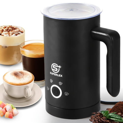 SUPERLEX Electric Automatic Milk Frother 4-In-1 Function, Milk Steamer Heater for Hot Cold Chocolate Latte Cappuccino Macchiato Warmer