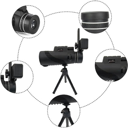 Astronomical Telescope, Refractor Telescope with Tripod Astronomy Starter Scope