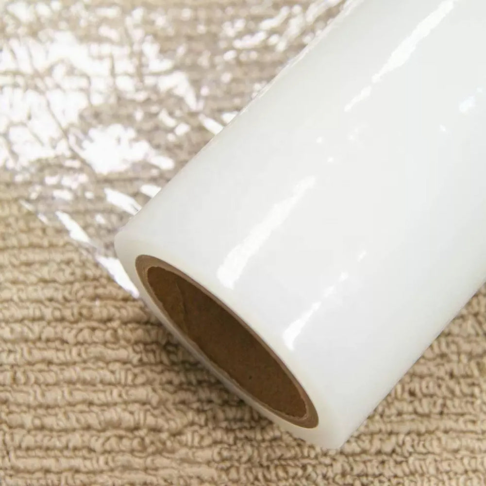 2 Roll Self Adhesive Clear Carpet Protector Film Temporary Protecting Floor Dust Sheet Cover, Stairs Home Office Hotel Floor Carpet Protector Roll, Home Renovation Furniture Covering Film, Extra Thick 90 Micron, 60cm*10m