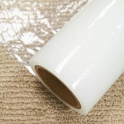 2 Roll Self Adhesive Clear Carpet Protector Film Temporary Protecting Floor Dust Sheet Cover, Stairs Home Office Hotel Floor Carpet Protector Roll, Home Renovation Furniture Covering Film, Extra Thick 90 Micron, 60cm*10m