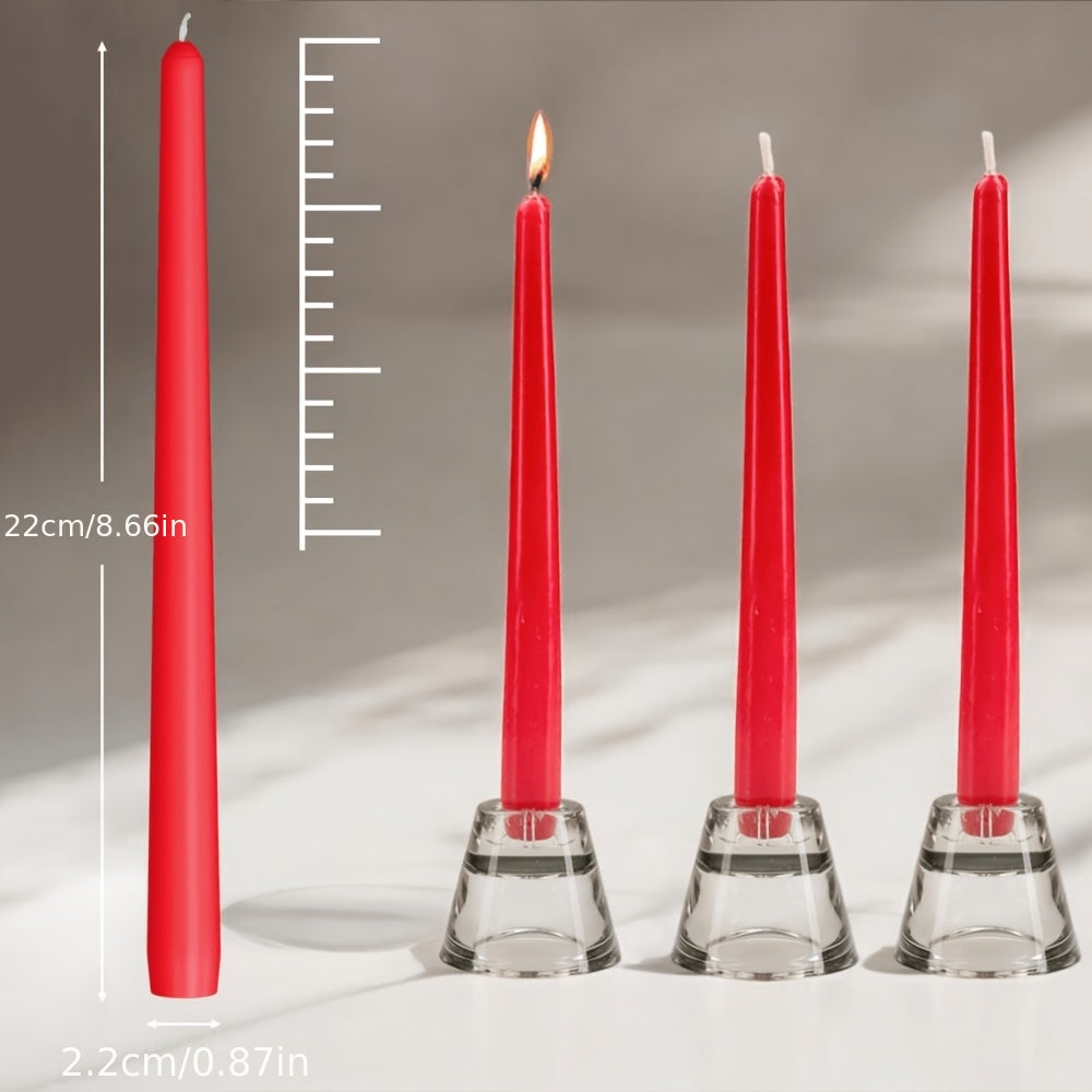 50-Pack Long Taper Candles, Unscented Dinner Candles, Suitable for Candle Holders, Elegant Ivory Taper Candles for Wedding Table Decor, Formal Dinners, and Romantic Decorations, Graduation Season Gifts, Gifting, Women's Preference