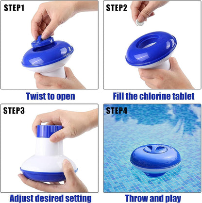 1Kg/2Kg/5Kg Chlorine Tablets Dispenser Tablets Slow release, Suitable for All Hot Tubs, Spas and Swimming Pools Water Treatment
