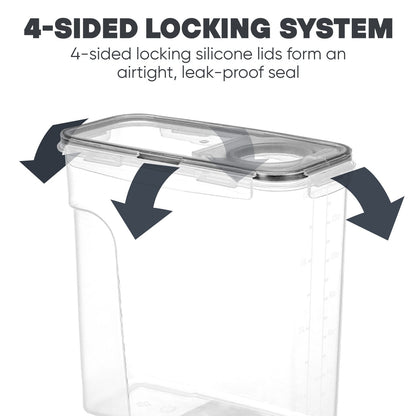 Taylor & Brown Cereal Storage Containers | Set of 4 | Practical Plastic Food Dispenser | Food Grade and BPA Free | Durable and Easy to Use | Ideal for Cornflakes, Flour Storage