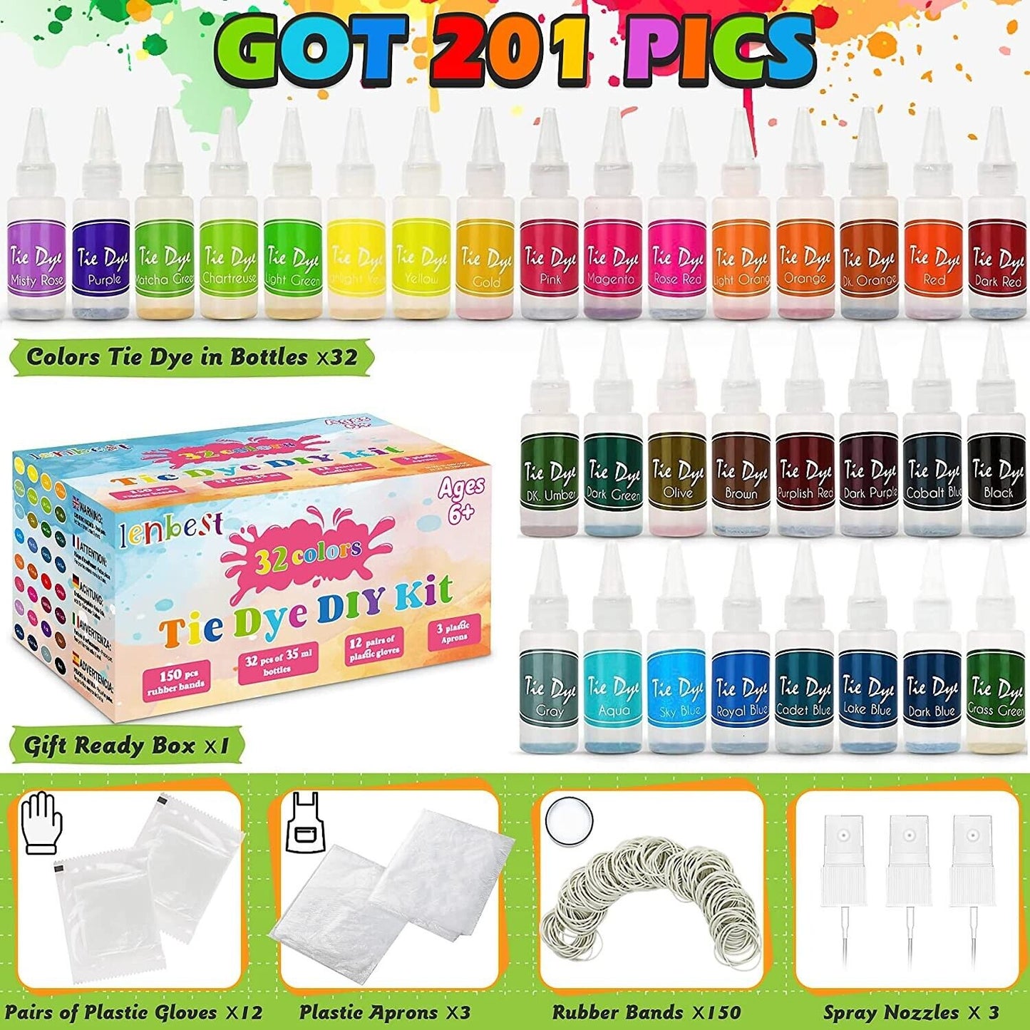 Tie Dye Kit Professional Creations Colours Tulip Ink Adults Kid Box Craft Set