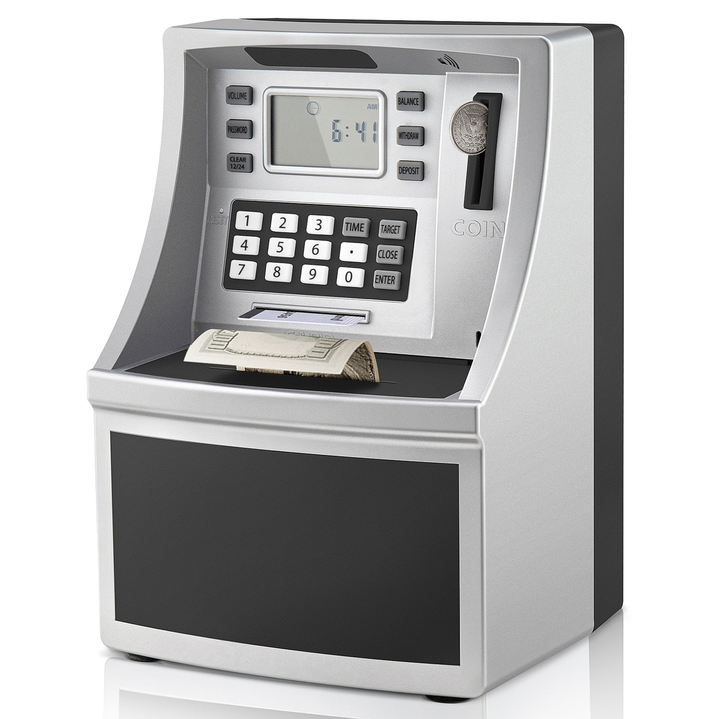 Password Protected ATM Bank Toy - Secure Savings Piggy Bank for Kids, Perfect Birthday, Christmas, Halloween Gift for Boys and Girls