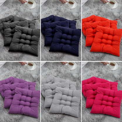 4pcs Solid Coloured Chair Cushions - Machine Washable and Durable, with A Knitted Design for Comfort and Support, Suitable for Garden, Dining and Office Chairs 40*40*5 Cm, Multi-colour Choice