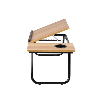 Foldable Laptop Desk Bed Tray with Adjustable Tilting Board – Portable Sofa Bed Table, Breakfast Tray, Writing & Reading Desk for Home Office