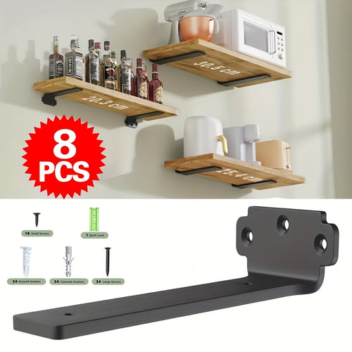 Sturdy Metal Brackets for Black Floating Shelves