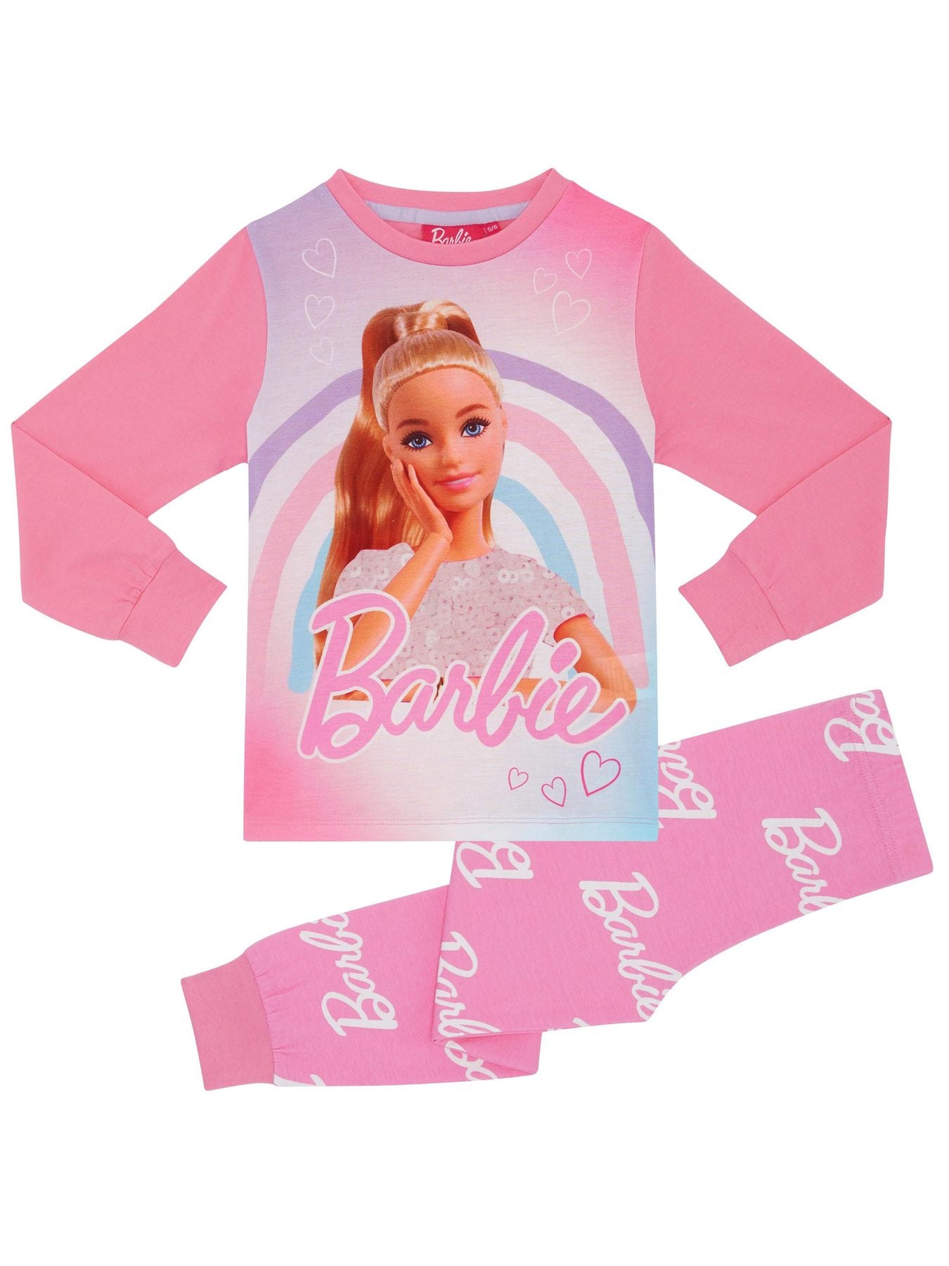 Barbie Girls Long Pyjama Set, Stocking filler xmas gift