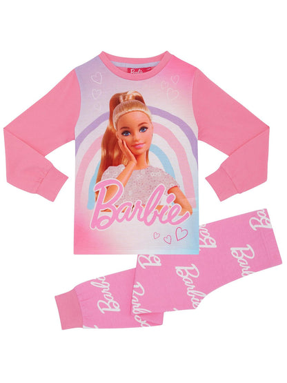 Barbie Girls Long Pyjama Set, Stocking filler xmas gift