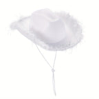 Feather Cowboy Hat with 32cm*42cm*18cm, Women's Eighteen Styles - product gallery image 10