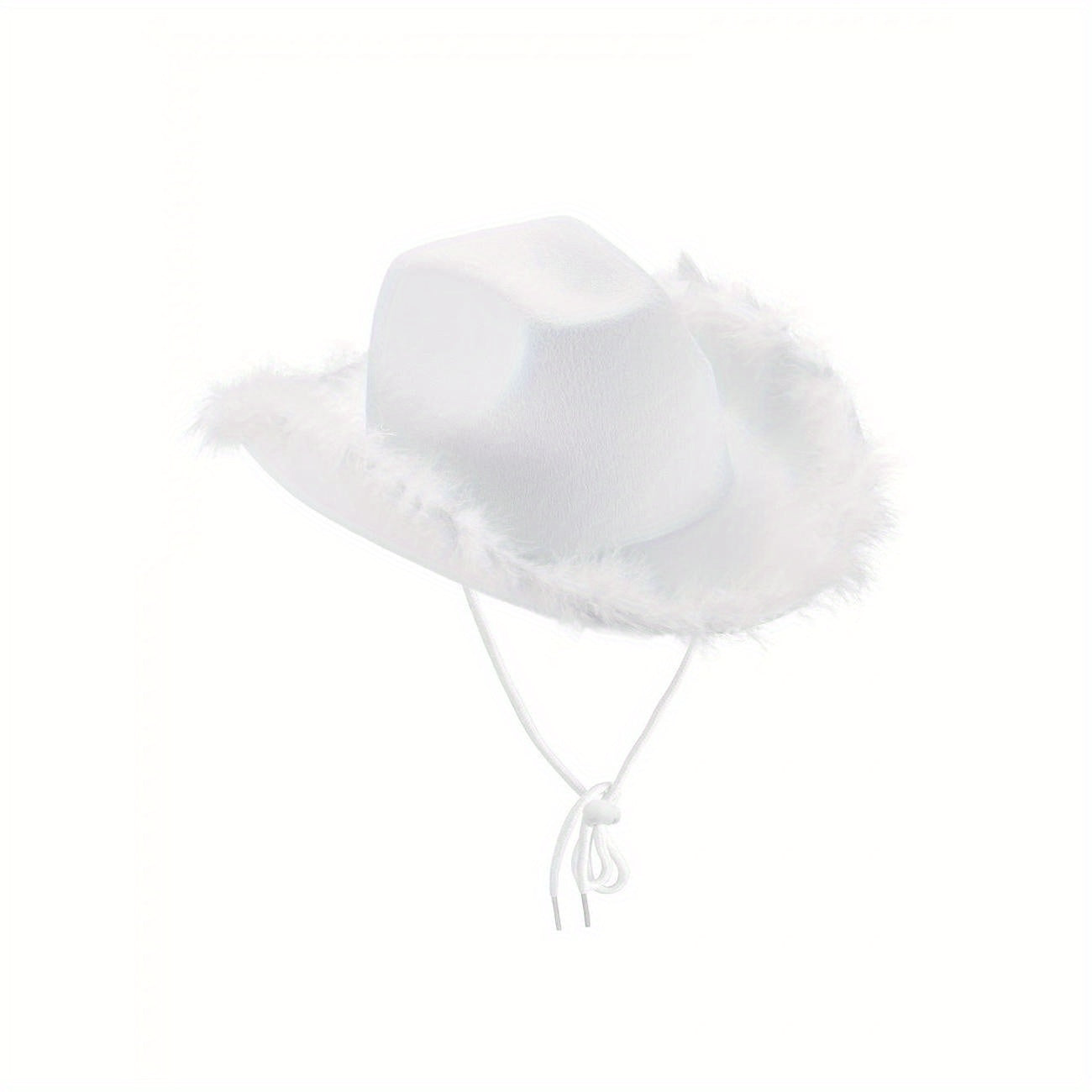 Feather Cowboy Hat with 32cm*42cm*18cm, Women's Eighteen Styles - White, 32cm*42cm*18cm option