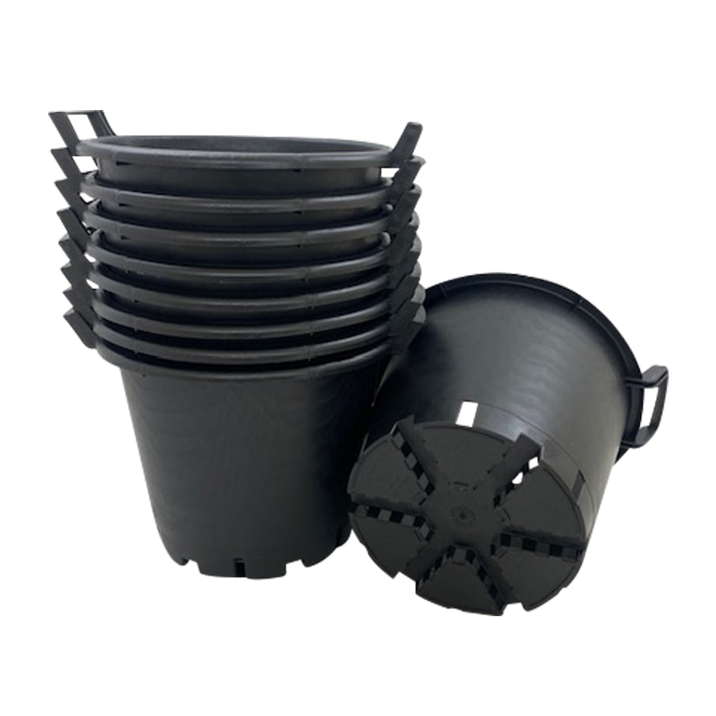 9 x Heavy Duty 30L Large Garden Plant Pots Potato Containers Buckets (Pack of 9) 30 Litre Plastic Planters for Outdoor Plants - Planter Pots for Gardens - Flowers, Vegetables & Trees
