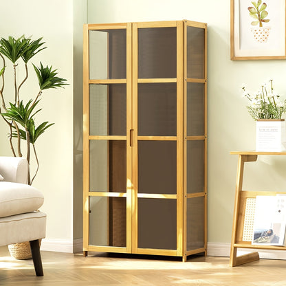 1 Multifunctional Figurine Display And Collection Cabinet | Transparent Dustproof 4-layer Living Room, Studio, And Study High-end Interior Decoration+miscellaneous Storage In One