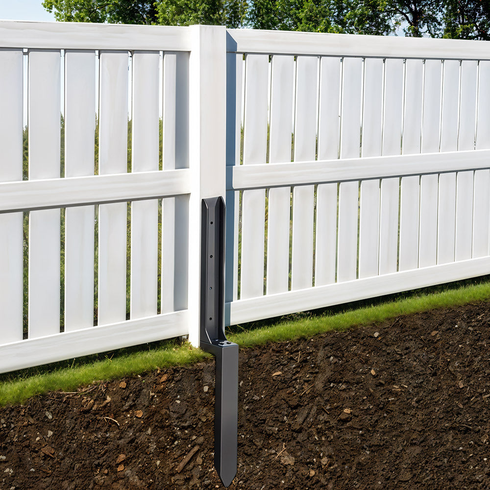 Fence Post Anchor with Metal, Steel Anchors Heavy Duty Ground Spikes - product gallery image 12