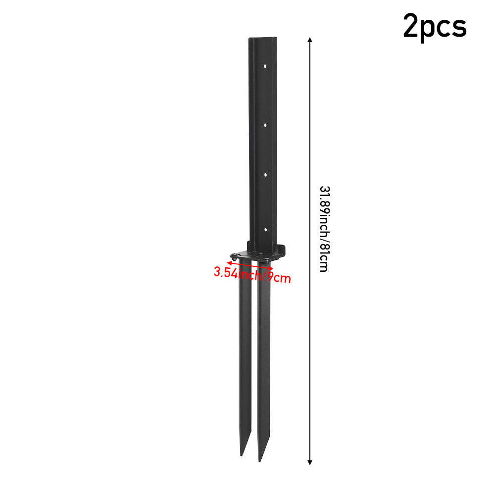 Fence Post Anchor with Metal, Steel Anchors Heavy Duty Ground Spikes - product gallery image 4