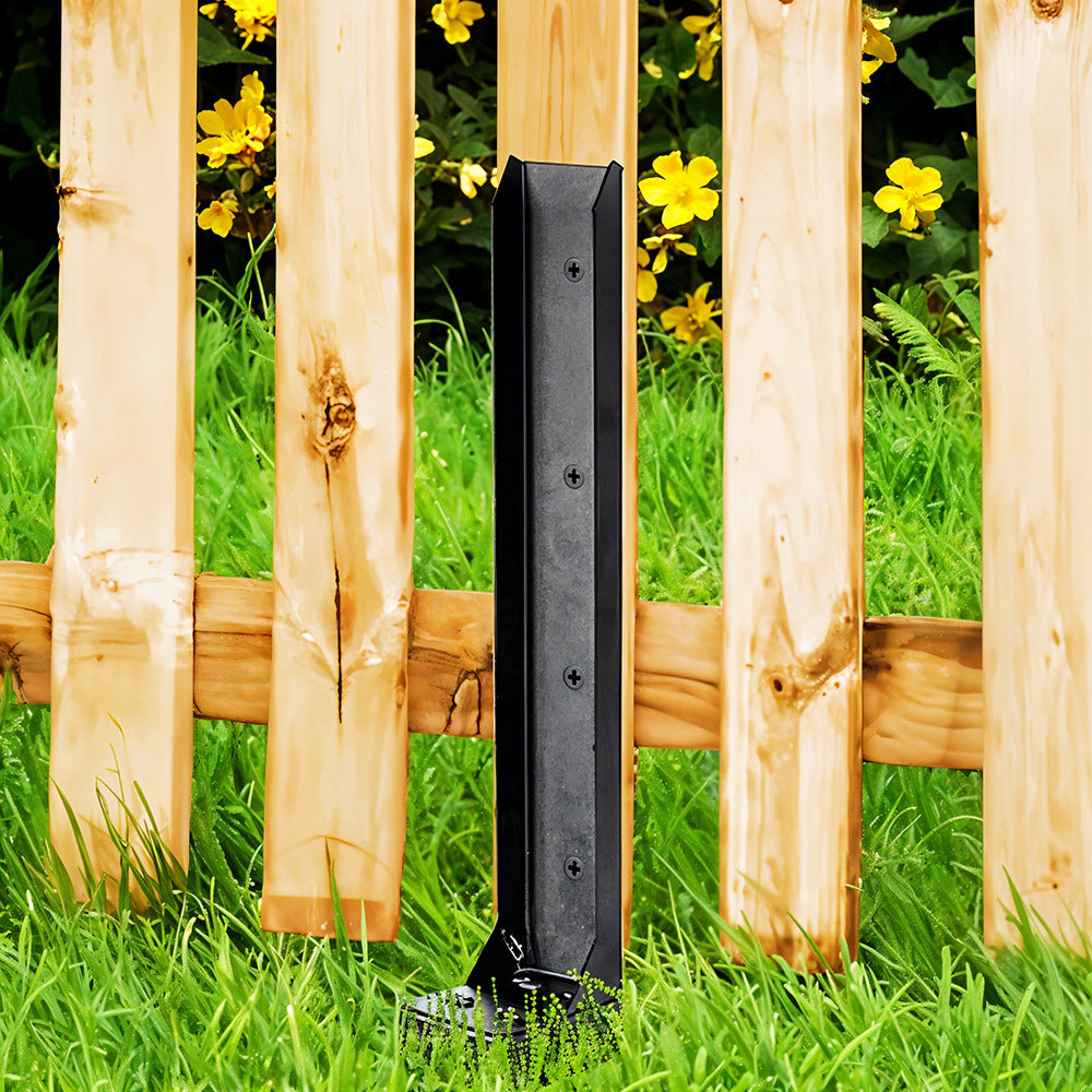 Fence Post Anchor with Metal, Steel Anchors Heavy Duty Ground Spikes - Style A 2PCS 5*10*83cm option