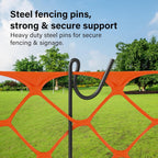 Fencing Pins & Stake with 1.5m, 8mm, 10 Pack, Steel 1.5m Temporary Garden Fence Stakes - product gallery image 3