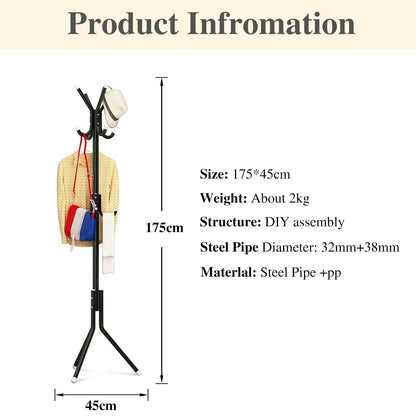 Coat Rack Standing Metal Hat Hanger 12 Hook for Jacket Umbrella Tree Stand Black Wheti Hat Coat Stand Jacket Umbrella Holder Hallway Floor Standing Coat Stand 14 Hooks Coat Hat Jacket Umbrella Floor Standing Rack Clothes Hanger