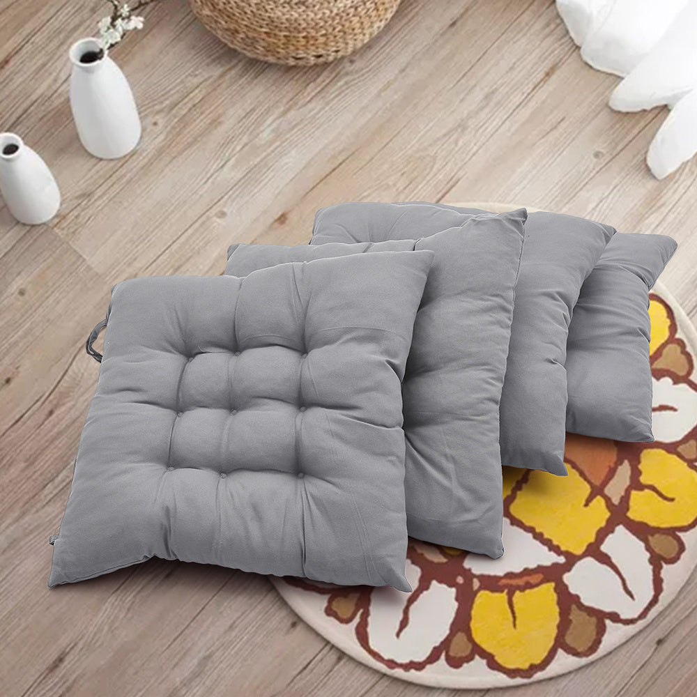 4pcs Solid Coloured Chair Cushions - Machine Washable and Durable, with A Knitted Design for Comfort and Support, Suitable for Garden, Dining and Office Chairs 40*40*5 Cm, Multi-colour Choice
