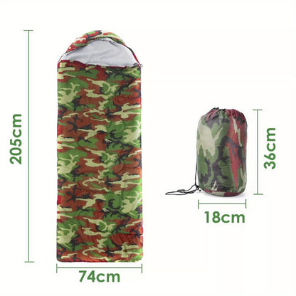 SINGLE SLEEPING BAGS CAMPING RECTANGULAR ENVELOPE ZIP UP ADULT