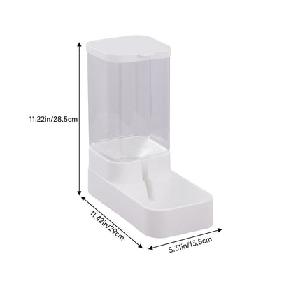 Pet Feeder Pets Food Feeder and Waterer Set 3.8L 2.1kg, 29*13.5*28.5cm, Travel Supply Feeder and Water Dispenser for Dogs Cats Pets Animals