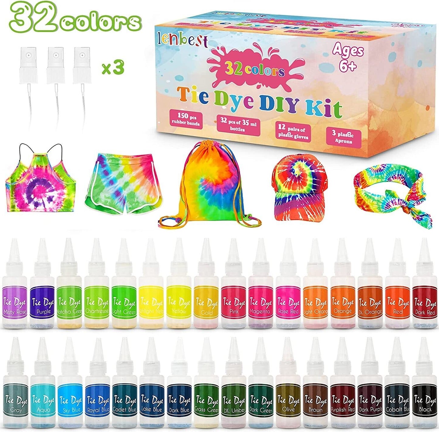 Tie Dye Kit Professional Creations Colours Tulip Ink Adults Kid Box Craft Set