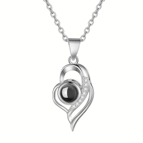 Custom Color Photo Projection Necklace with Cloud Pendant - Romantic Gift for Mom, Girlfriend, Wife on Valentine's Day, Mother's Day, Christmas - 2025 New Accessory