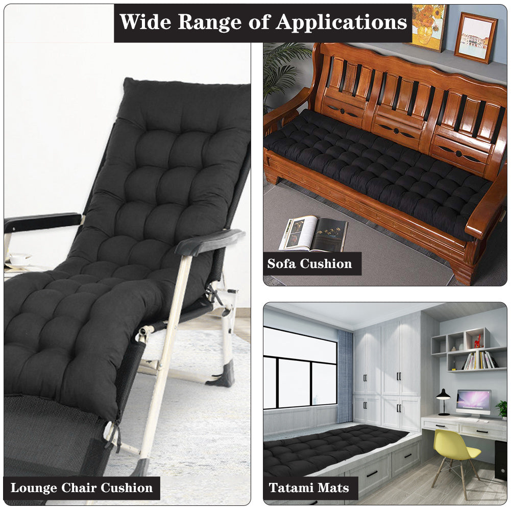1pc Patio Chair Cushion Modern Sofa Chaise Lounge Cushion Seating Garden Bench Rattan Chair Cushion Swing Cushion 170*48*8cm Only Cushion